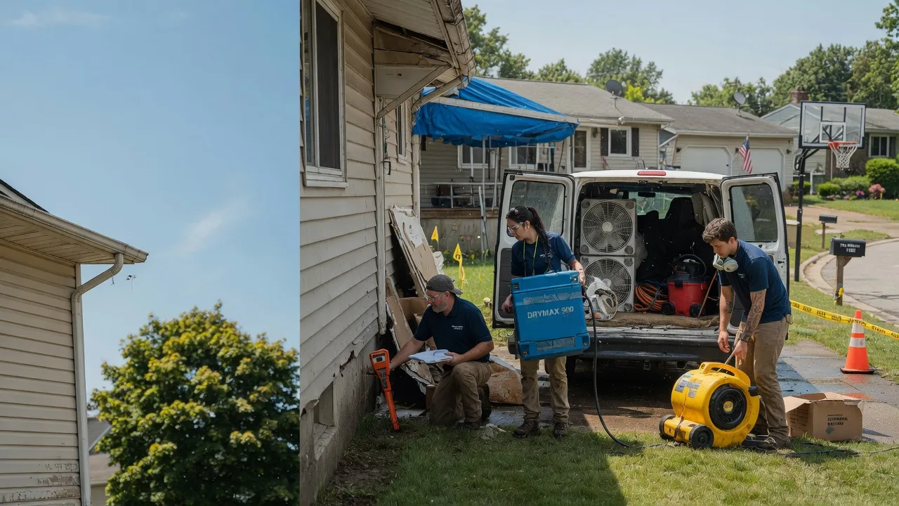 Ceiling Leak Cleanup in Englishtown, NJ near me